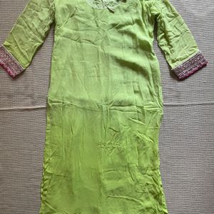 Parrot Green Heavy Kurta