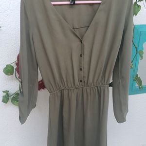 Olive Colour Mini Dress