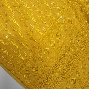 Yellow 🍋Sequence Chikankari Kurti(woman)