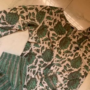 Green Titli Kurta Set