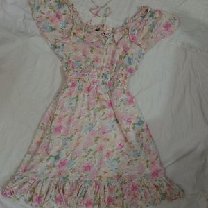 Floral Coquette Cottagecore Pinterest Mini Dress