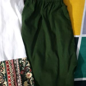 Green Multicolour Kurta With Pant Small Size