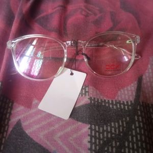 Unisex Transparent Oval Shape Spectacles