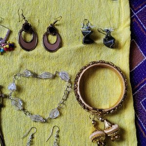 Earings ,Bracelet And Chain