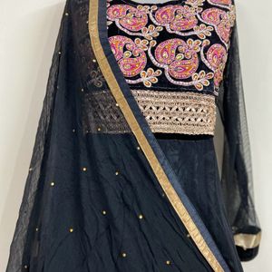 HANDWORK FISH CUT GOWN WITH DUPATTA