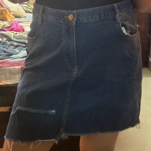 Denim Short Skirt