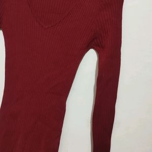 Maroon Winter Dress For Girl Or Woman 28- 30 Bust