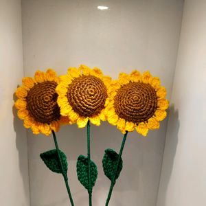 Pack Of 6 Crochet Sunflowers 🌻