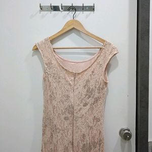 Elegant Aesthetic Pinterest Peach Shimmery Dress