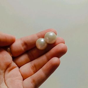 White Pearl Earrings