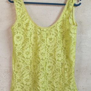 Ladies See-through Style Lace Top