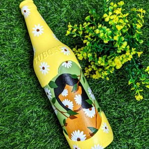 Beautiful Handpainted Glass Bottle