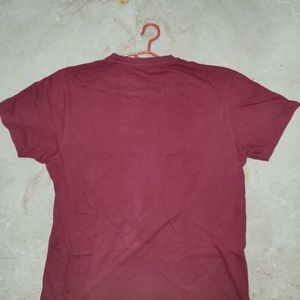 Here&Now Maroon T-shirt For Men.