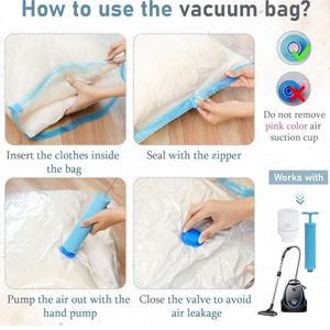 🆕Vacuum Bags for Travel with Hand Pump Airtight