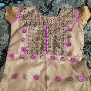 Net Lenhanga With Full Top Stitched