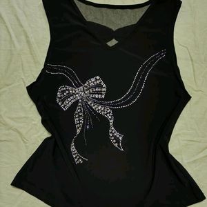 Bow Sequin Top