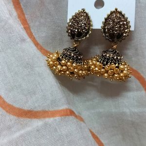 Antique Gold Traditional Jhumka