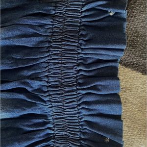 Denim A-line Skirt