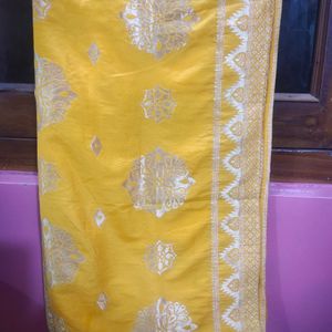 Yellow Banarasi Dupatta