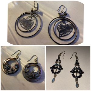 Combo Of 3 Hooked Earrings !!!