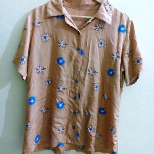 Branded Cotton Oversized Shirt