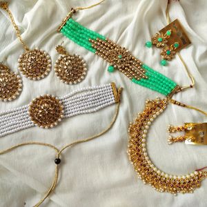 Combo Of 3 Beautiful Choker & Necklace Sets