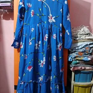 Floral long Dress With Dupatta