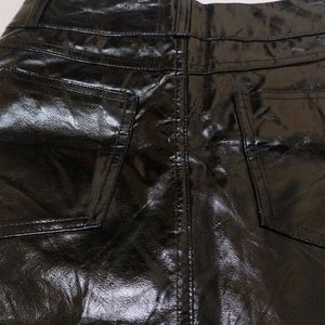 Black Leather Mini Skirt