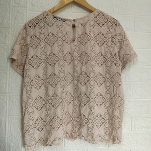 Corian Thrifted Net Top