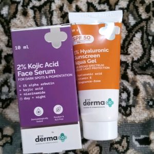 Kojic Serum And Sunscreen