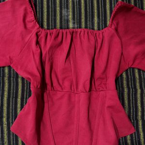 Maroon Corset Top