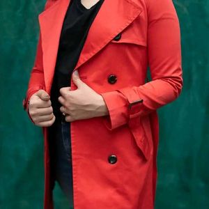 Bold Red Trench Coat