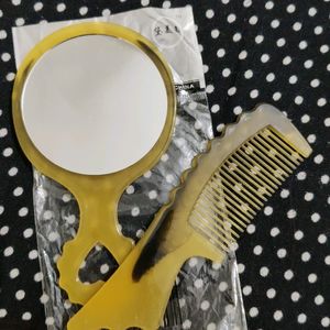 Hand Mirror And Comb