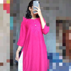 Rose Colour Kurti