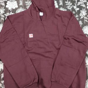 Maroon Color Plain Hoddie