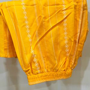 Yellow Colour Kurti For Occasion