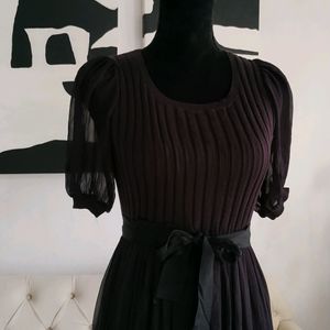 Designer Purple Knit Dress