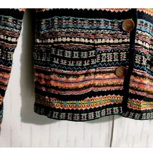 Soft Woolen Cardigan Sweater For women's