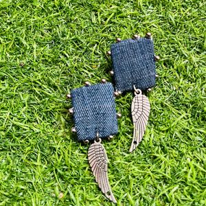 Denim Earrings