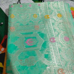 Cotton Linen Banarasi Saree