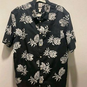 H&M black Floral Print Shirt