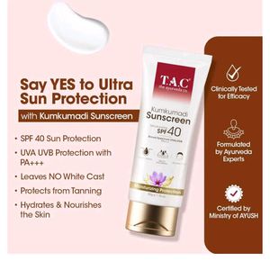 Tac Kumkumadi sunscreen Moisturizing SPF 40 PA+++