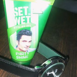 Watch And Set Wet Gel For Hair