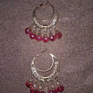 Chandivali (Red) Hydro Beads And CZ Stone