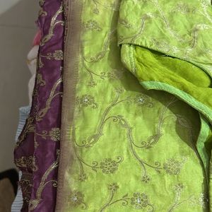 Green Brown Saree