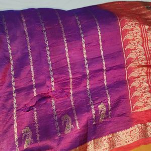 Pure Kanchi Pattu Saree 💜🧡