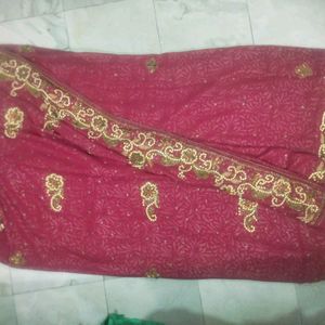 Marron Coloured Saree With Full Of Work Design 🥰