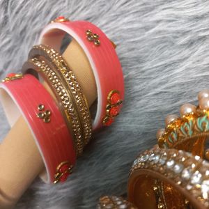 Multicolour Bangles 5 Sets