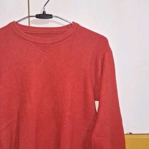 Orange Full Sleeves Sweater