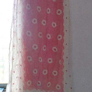 Pink And White Diamond Work Stole